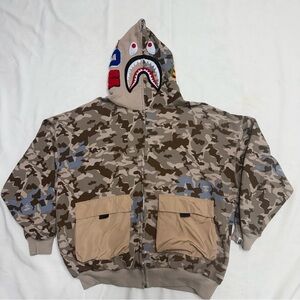 BAPE camo shark hoodie